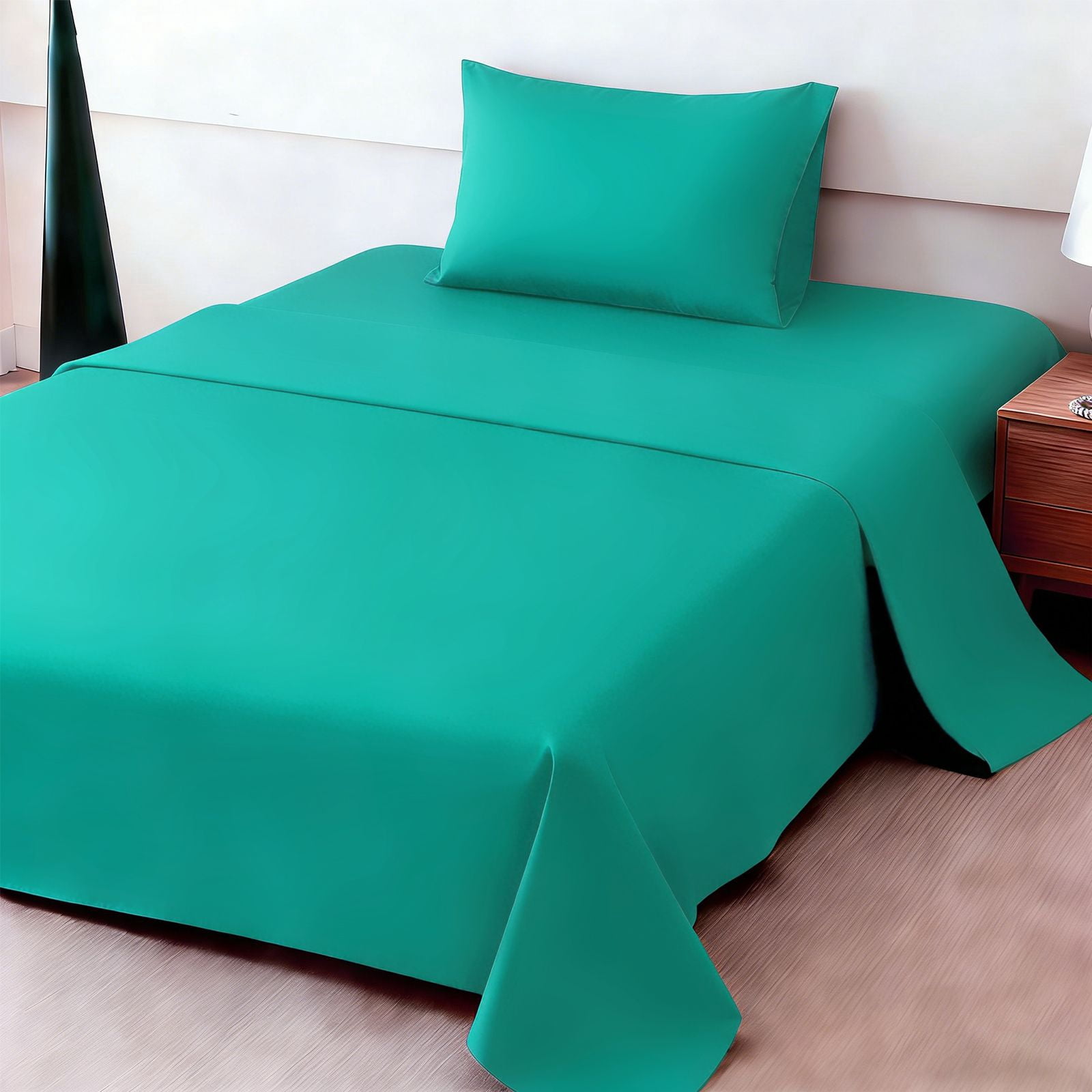 4Pcs Ultra-Soft 85g Sheet and Pillowcase Set, Soft Solid Color, Machine Washable, Suitable For All Seasons, Christmas Comfortable Bedding Set, Available For Single, Double, King, and Queen Beds