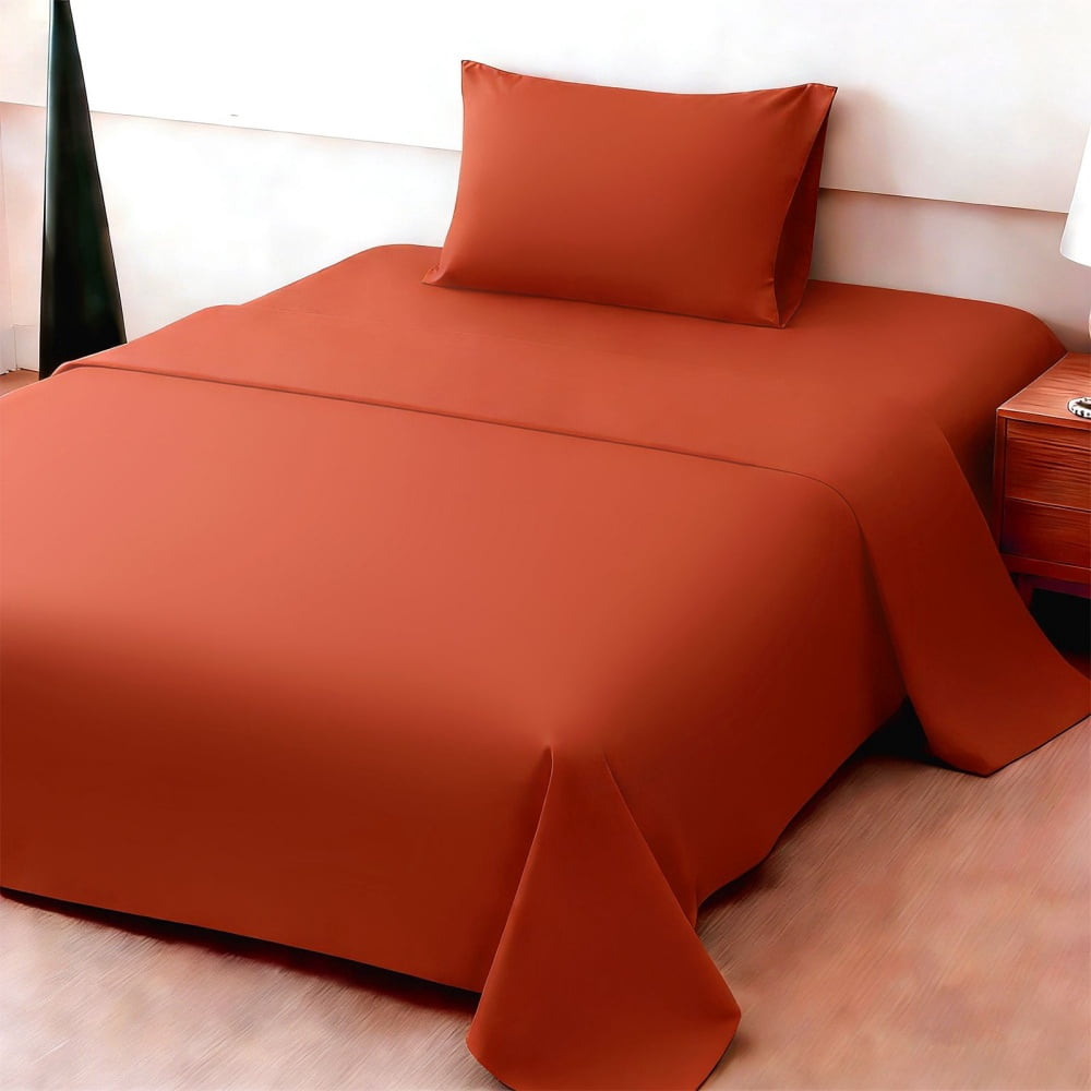 4Pcs Ultra-Soft 85g Sheet and Pillowcase Set, Soft Solid Color, Machine Washable, Suitable For All Seasons, Christmas Comfortable Bedding Set, Available For Single, Double, King, and Queen Beds