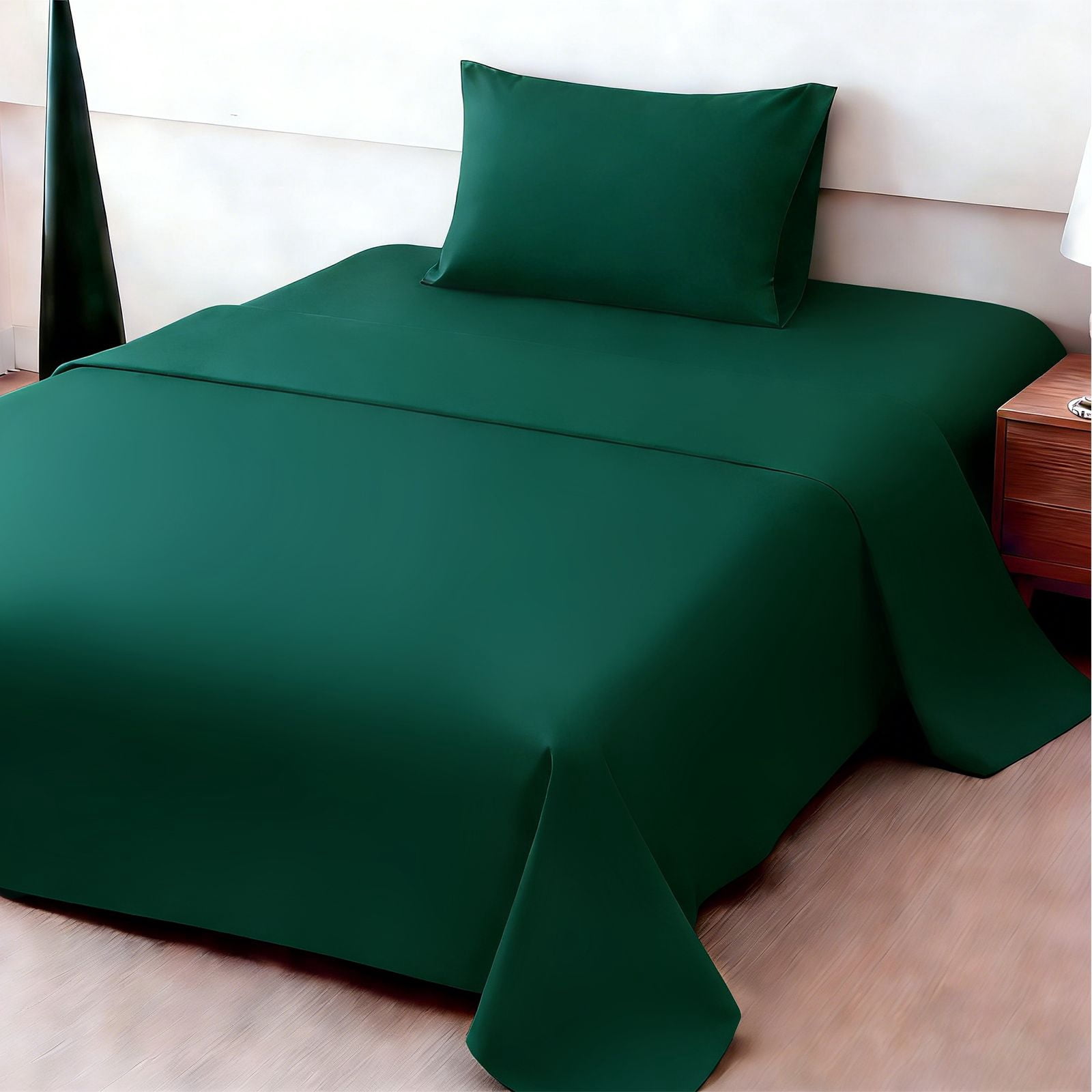 4Pcs Ultra-Soft 85g Sheet and Pillowcase Set, Soft Solid Color, Machine Washable, Suitable For All Seasons, Christmas Comfortable Bedding Set, Available For Single, Double, King, and Queen Beds
