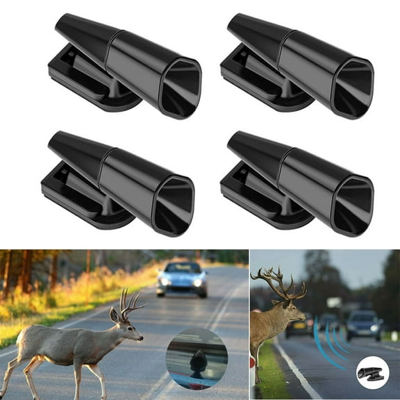 4Pcs Ultrasonic Car Deer Whistle Animal Repeller Auto Safety Save