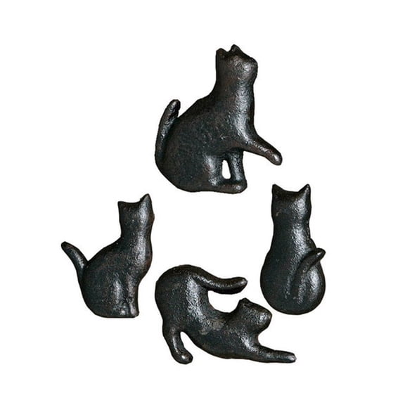 4Pcs Unique Wardrobe Knob Cats Shape Cabinet Drawer Handle Cupboard Pulls Simple Furniture Decoration Easy to Install