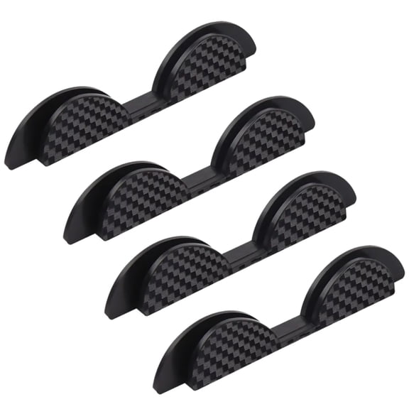 4Pcs Universal Car Door Protector Strips , Black PVC, with Double Sided Sticker