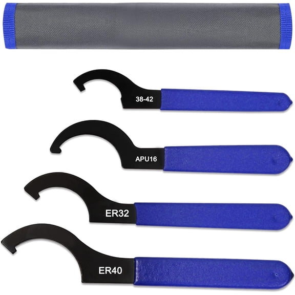 4Pcs Universal Coilover Spanner Wrench Set, Shock Wrench Adjustable Spanners for Most Car and Motorcycle Coil Over Shock Adjustments