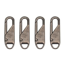 4Pcs Universal Detachable Metal Zipper Puller,Heavy Duty Zipper Pull Replacement for Luggage Suitcases - Detachable Zipper Pull Tabs for Boots Purse Coat Luggage Clothing Jacket Backpack,Easy to Use