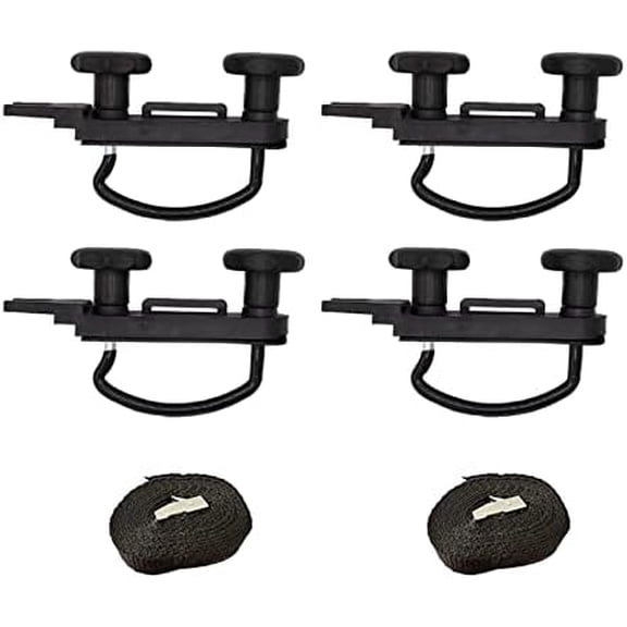 4Pcs Universal Roof U Metal Bolt Clamps Car Mounting Bracket Mounting Fitting U Clips Kit Rooftop Carrier Bolts 85mm Internal Width with 8 Lock Nuts and 2 Straps$$Vehicle Parts &