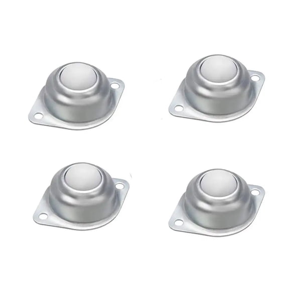 4Pcs Universal Rotation Ball Conveyor Wheel Caster 1/2inch Ball Transfers Roller Flange Mounted Roller Bearings For Conveyor ,Reliable