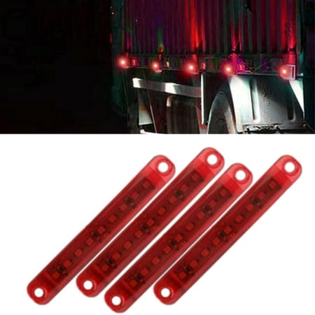 4Pcs Universal Side Marker 2x2 Inch Trailer Rv Marker Led Light Amber 12V Waterproof Universal For Rv Camper Truck Van Caravan Boat Side Marker Indicator Light