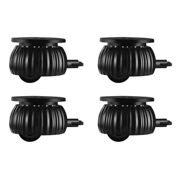4Pcs Universal Soft Rubber Swivel Caster Roller Heavy Duty Universal Wheel 360° With Safety Brake Furniture Caster Household ,Multiple Uses