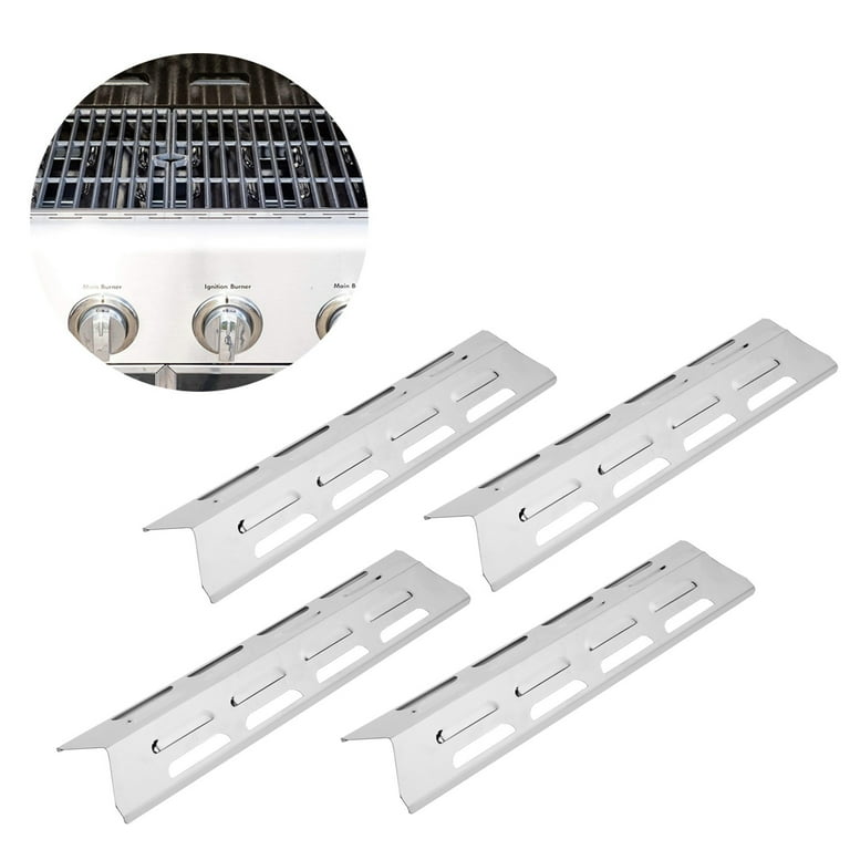 4Pcs Universal Stainless Steel Gas Grill Heat Plates Durable Burner Covers Heat Tents for Outdoor Grills Compatible with BACKYARD GRILL BBQ TEK MASTER FORGE PERFECT FLAME UNIFLAME More Walmart