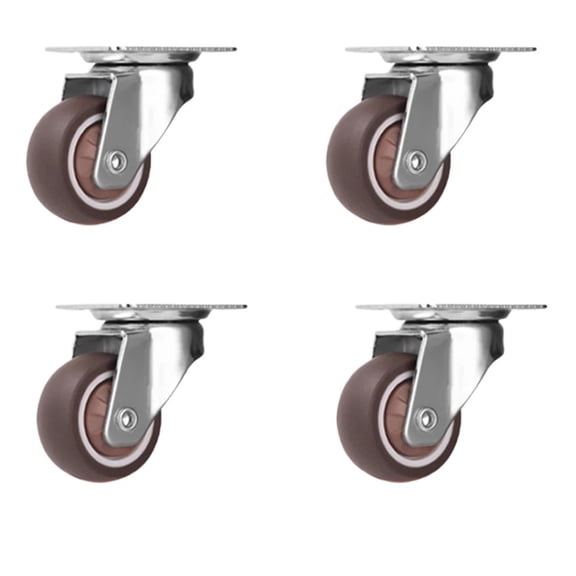4Pcs Universal Swivel Casters Heavy Duty Furniture Wheel Castor Silent Trolley Wheels For Table Chair Sofa With Safety Brake ,Reliable