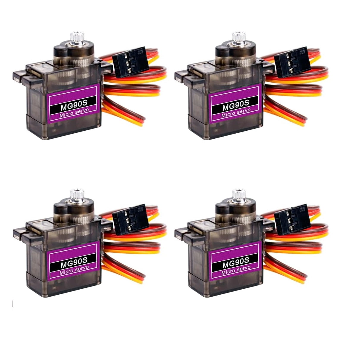 4Pcs Updated MG90S Servo Motor, LINKPAL MG90S Metal Geared RC Micro Servo  Motor 9G Compatible for RC Model Helicopter Airplane Remote Control -  Walmart.com