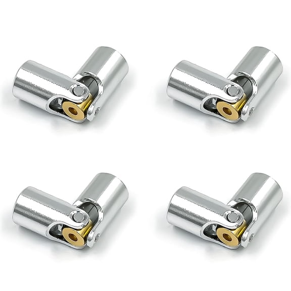 4Pcs Upgraded Aluminum Alloy Metal Universal Joints 3L Compatible with Lego/MOC Bricks Fits 61903 Shaft Coupling & 62520 Parts Power Transmission Components