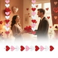 thumbnail image 1 of 4Pcs Valentines Day Decorations,Red Felt Heart Garland Banner,Pre-Strung,40 Hearts Valentines Banner for Outdooe Indoor Home Valentines Day Decor NO DIY Galentines Day(#005), 1 of 9