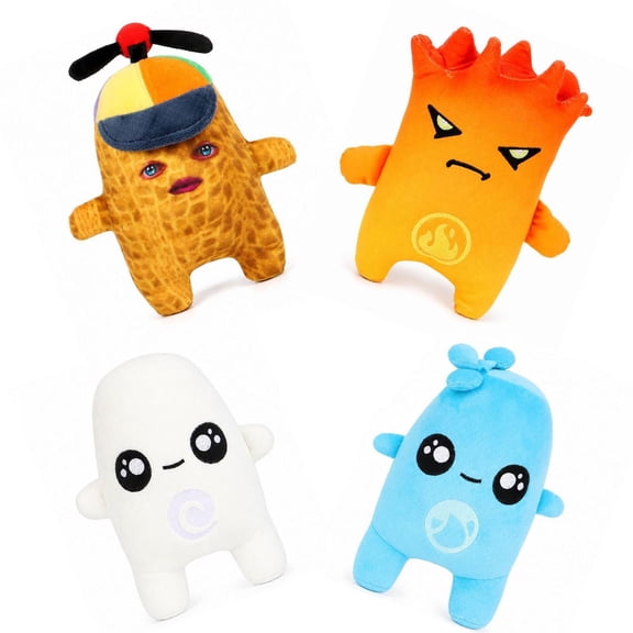4Pcs Video Game Inspired Sprite Plush,7.87 inch Kawaii Style Collectible Plushies,Novelty Gag Gift for Gamers