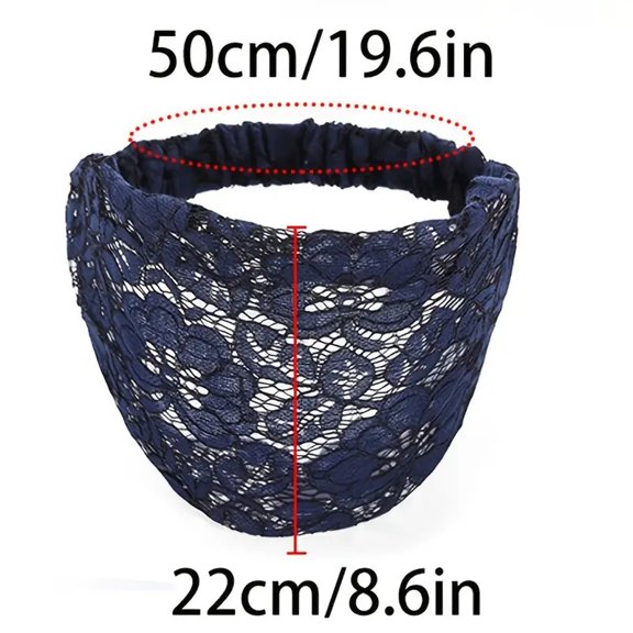 4Pcs Vintage Head Wrap Hollow Lace Headbands Elastic Rhinestone Hair Bands Wide Floral Headbands Retro Hair Accessories For Women Girl