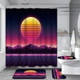 thumbnail image 1 of 4Pcs Vinyl Record Shower Curtain Set with Rugs for Bathroom Decor,Music City Bathroom Shower Curtain Sets,Abstract Art Bathroom Sets with Shower Curtain and Rugs, 1 of 7