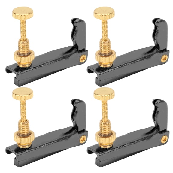 4Pcs Violin Fine Tuners 3/4?4/4 Cello String Tool Replacement Instrument AccessoriesBlack