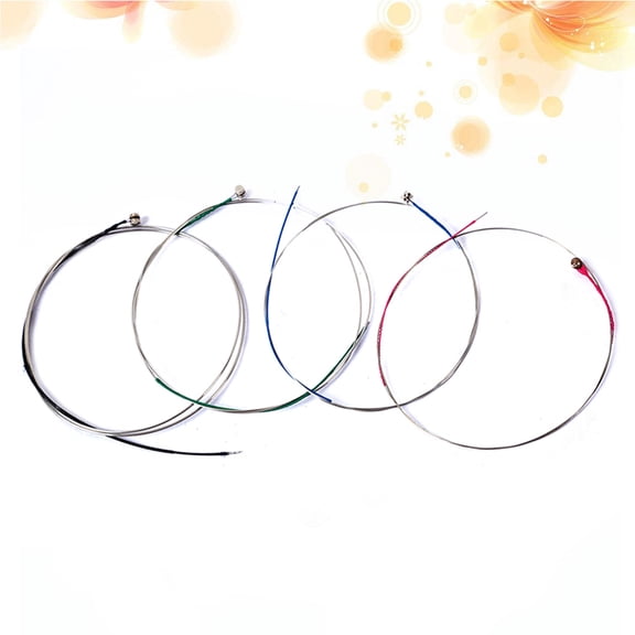 4Pcs Violin Strings Plated Silver Metal Musical Instrument Parts for Remarkable Chord Construction