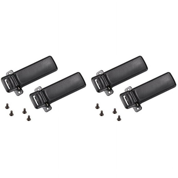 4Pcs Walkie Talkie Spare Part Back Belt Clip 2-Way Radio UV5R for Intercom UV5R / 5RA / 5R + / 5RB / 5RC