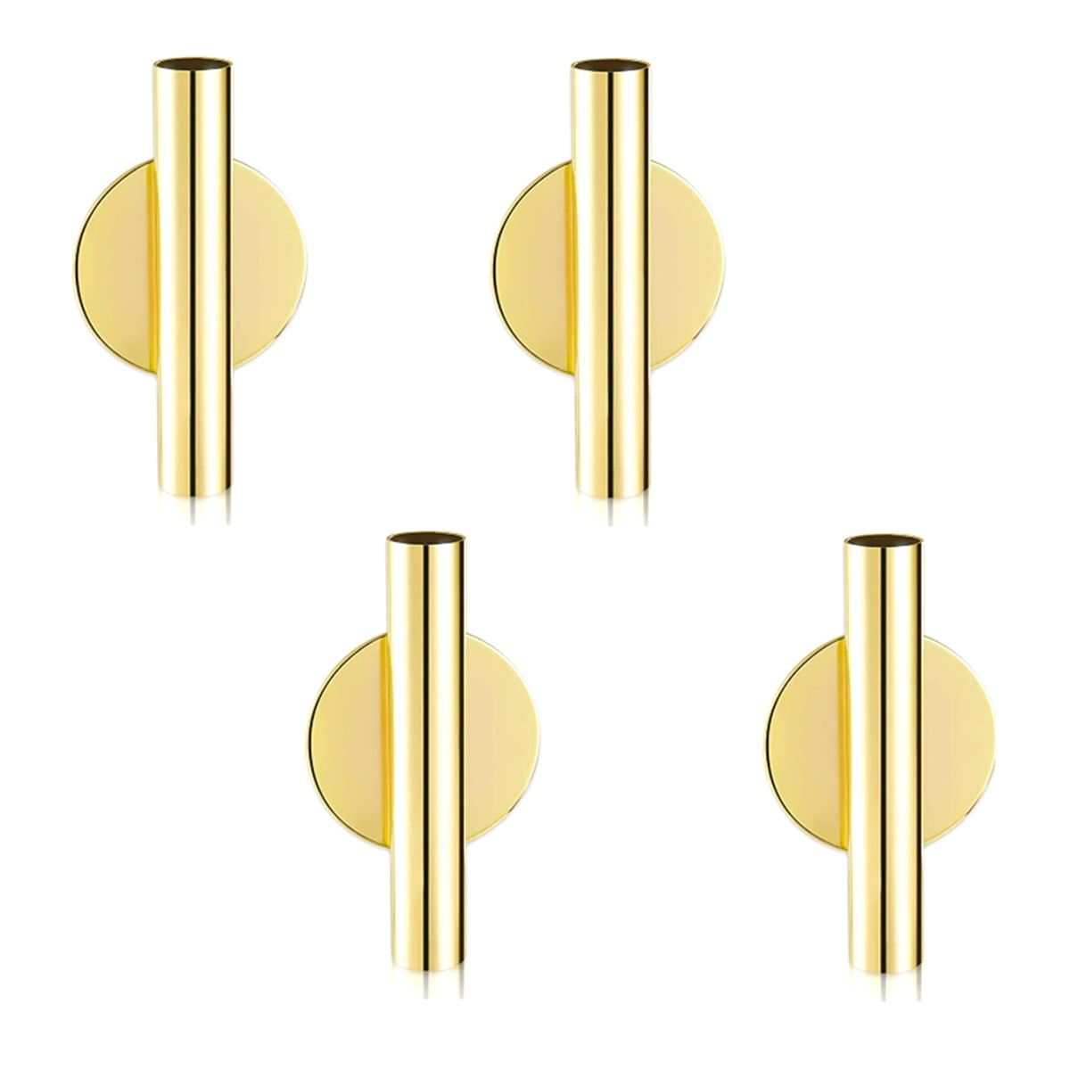 4Pcs WallMounted Flower Tube Wall Metal Vase Decoration Stand Dry Vase