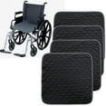 thumbnail image 1 of 4Pcs Washable Chair Pads for Incontinence, 20" x 20" Heavy Absorbent Seat Protector, Reusable Pee Pads Underpads for Adults, Black, 1 of 8