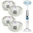 thumbnail image 1 of 4Pcs Washable Replacement Pad, Microfiber Mop Pad Fit for Bissell Powerfresh 1440 1544 1806 1940 2075 Series Steam Mop, White, 1 of 8
