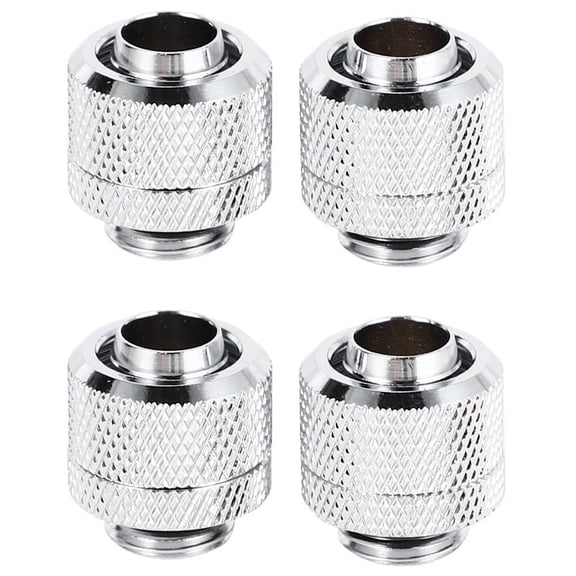 4Pcs Water Cooling Fittings G1/4 External Thread for 9.5X12.7mm Soft Tube Computer Cooling System Silver