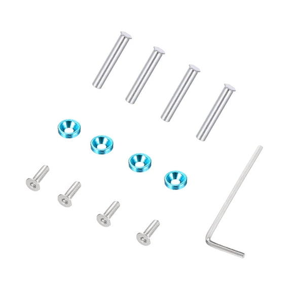 4Pcs Water Cooling Radiator Fitting Professional Long Short Screws Fan Mounting Screw PC Fan Screws for Water Cooling