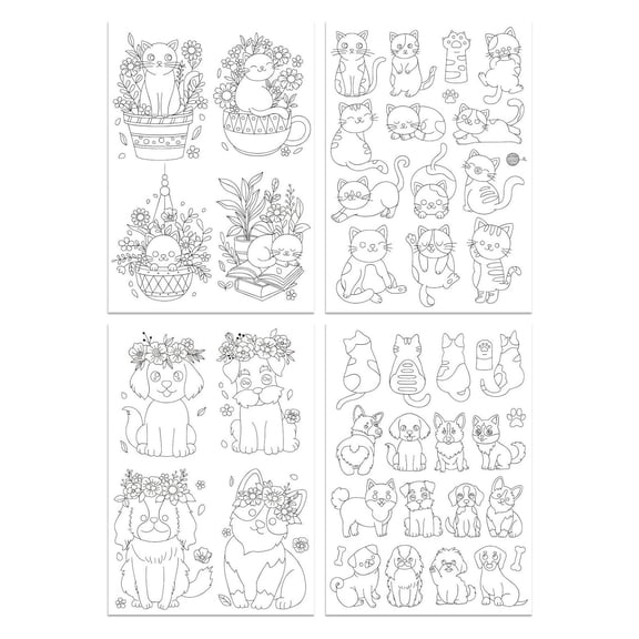 4Pcs Water Soluble Embroidery Stabilizer Paper Adhesive Embroidery Transfer Paper Water Soluble Stabilizer for Art Craft