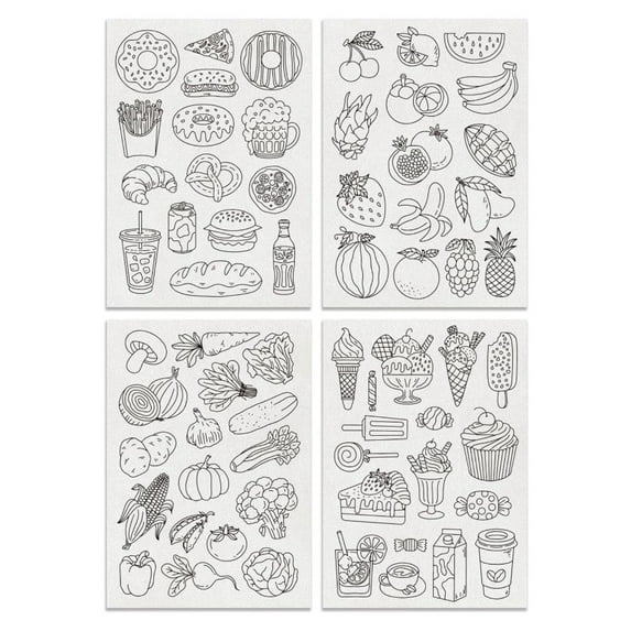 4Pcs Water Soluble Hand Sewing Stabilizer Embroidery Pattern Adhesive ...