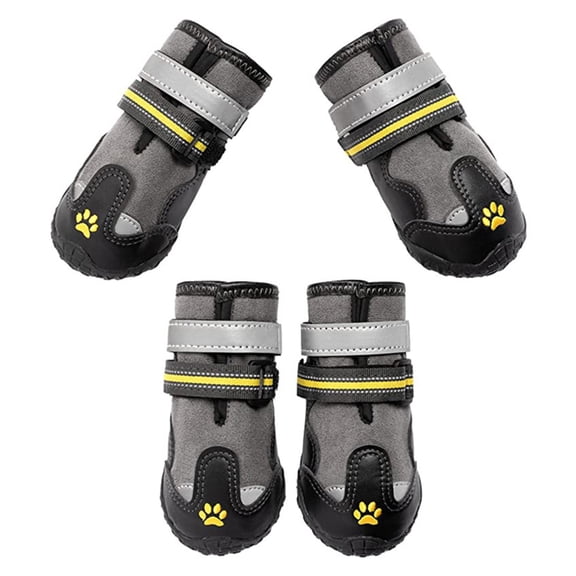 4Pcs Waterproof MudProof Dog Boot NonSlip Soles Paw Protective Shoes Footwear For Active Pet Outdoor Hiking Camping