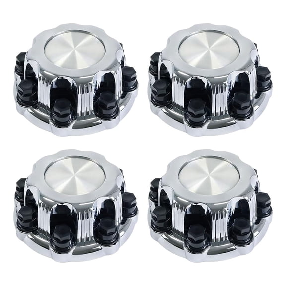 4Pcs Wheel Center Caps 8 Lugs Compatible with 16" and 17" stock wheels For Chevrolet Avalanche 2500 2002-2006 Silverado 1999-2010 Sierra 1999-2010 Replace 15039488 15039489 9597169 9597170