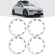 4Pcs Wheel Rim Protector for Tesla Model Y Juniper 2025 2026 20  Helix Wheels, 4PCS ABS Anti-Curb Scratch Guard, Silver Rim Edge Trim, No-Drill Snap-On Installation, for Model Y 2025 2026 Accessories