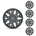 thumbnail image 1 of 4Pcs Wheel Rims Cover,14 inch Universal Hubcap for Steel Wheel Rims Cover,Snap on Installation with Retention Rings,Black Matte, 1 of 8