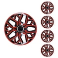 thumbnail image 1 of 4Pcs Wheel Rims Cover,16 inch Universal Hubcap for Steel Wheel Rims Cover,Snap on Installation with Retention Rings,Red Lacquer & Black Lacquer, 1 of 8
