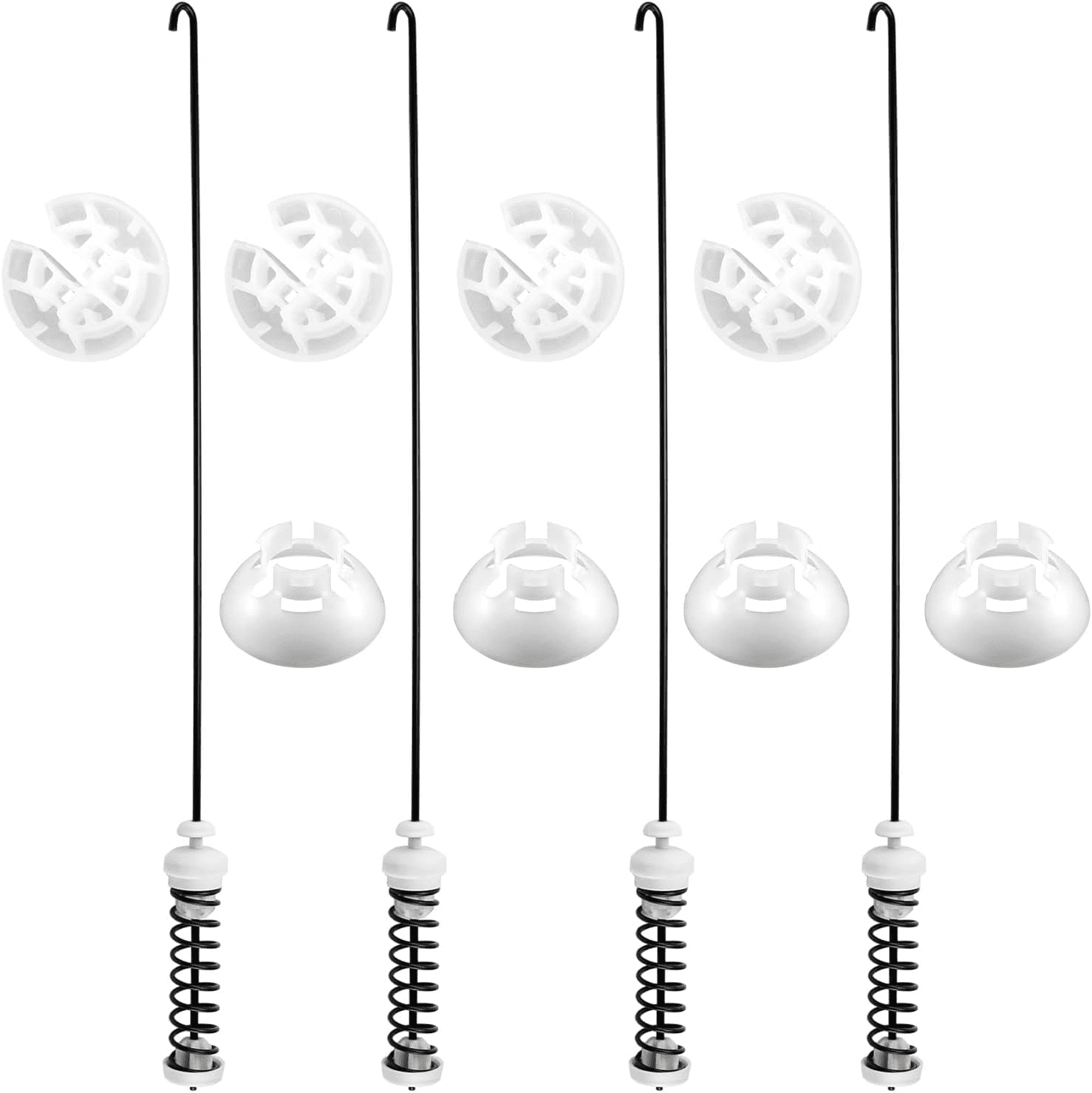 4Pcs W10780048 Washing Machine Suspension Rods 23.6 IN w/ Ball Cup For