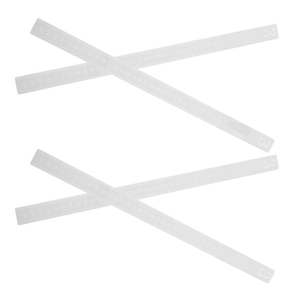 4Pcs White Dough Thickness Control Baking Levelers with Smooth Edges for Kitchen
