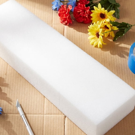 4Pcs White Floral Foam Blocks Provides Firm Support for Craft Projects and Floral Arrangement Bases