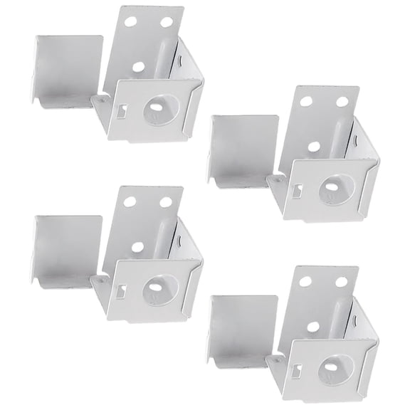 4Pcs White Metal Blind Mounting Brackets for 1 Inches Window Blinds Easy to Install