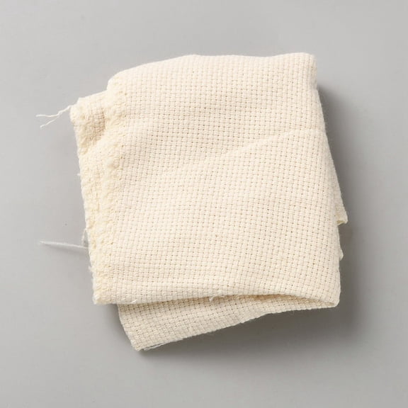 4Pcs White Monk Cloth Tufting Fabric 12.6 x 12.4 Inch Cotton Pre Cut Square Linen Needlework Weave Overlocking Primary Needle Embroidery Rug Punch