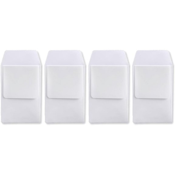 4Pcs White Pocket Protector for School Hospital Office Shirt Coats Pens Leaks