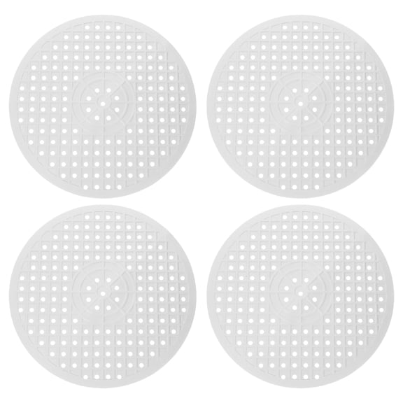 4Pcs White Rubber Sink Protector Pads Foldable Design for Dish Drying and Cooling Racks
