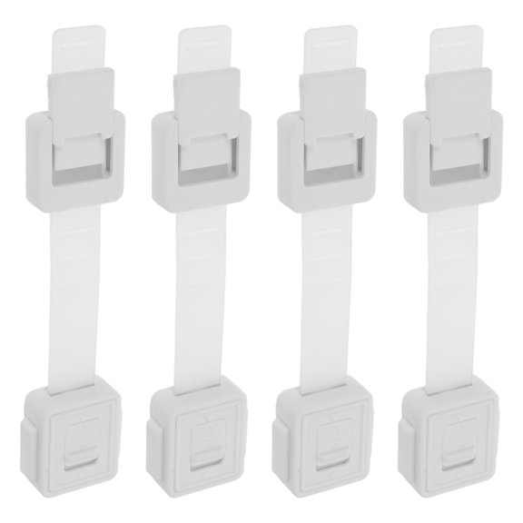 4Pcs White Safety Cabinet Locks Strong Secure Childproof Latches for Kitchen Bathroom Bedrooms