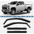 thumbnail image 1 of 4Pcs Wind Deflectors Compatible for Chevy Silverado 2500HD 3500HD Crew Cab 2020-2025 In-Channel Rain Guards for Wind Rain Sun Protection, 1 of 4