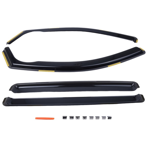 4Pcs Wind Deflectors Front Rear Window Vent Visors Rain Guard for Ford Ranger SuperCrew 2024-2025 Rain Shield Shade Sun Protection
