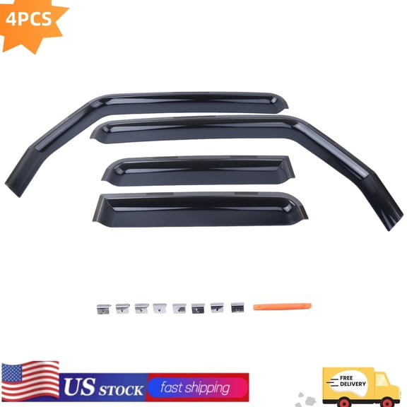 4Pcs Wind Deflectors Window Vent Visors Rain Guard for Jeep Gladiator All Models 2020-2025 Rain Shield Shade Sun Protection Replacement
