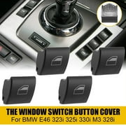 4Pcs Window Switch Button Cap For BMW E46 323i 325i 330i M3 328i