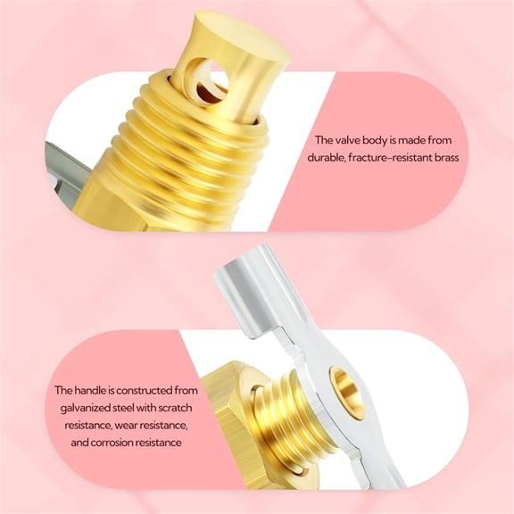 4Pcs Wing Style Drain Valve with Handle, 1/4" NPT Male Brass Replacement Winged Tank Drain , Air Compressor Valve