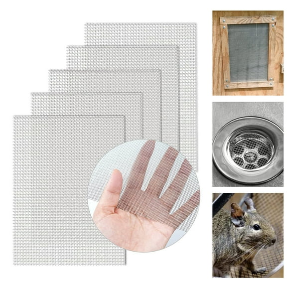 4Pcs Wire Mesh Screen Uniform Weaving Stable Structures Multi-purpose Stainless Steel Square Prevent Mice Metal Mesh Household Use