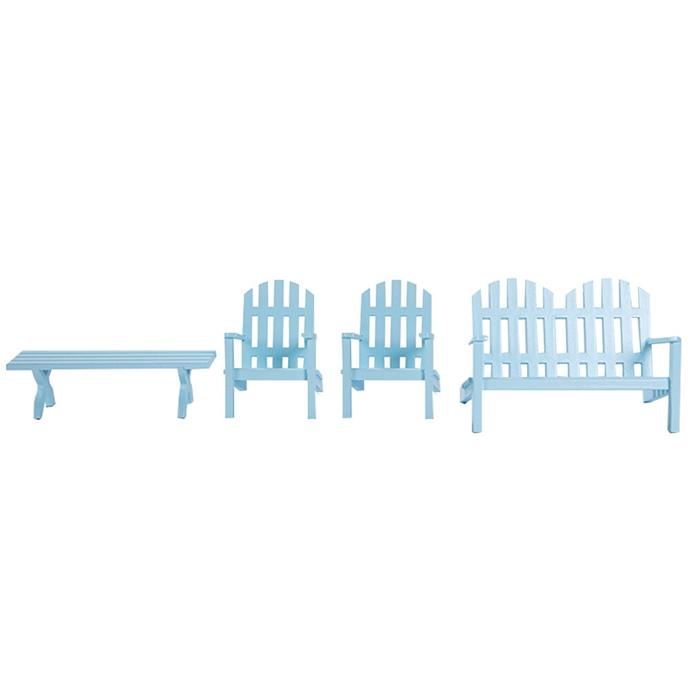 6 Inch Mini Chair 4Pcs Wooden Mini Chairs Tables Miniature Table Chair Model Dollhouse ...